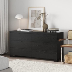 ENRI, Tủ lưu trữ đồ dùng 3 tầng 6 ngăn kéo, CAB_348, 156x40x76cm, Nội thất Nhà trên cao