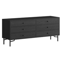 KARAL, Tủ lưu trữ, trang trí 6 ngăn kéo, CAB_350, 140x40x60cm, Nội thất Nhà trên cao