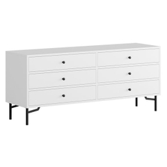 KARAL, Tủ lưu trữ, trang trí 6 ngăn kéo, CAB_350, 140x40x60cm, Nội thất Nhà trên cao