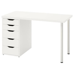 DAISA, Bàn làm việc, bàn học 1 tủ ngăn kéo, DES_004, 120x60x73cm, Nội thất Nhà trên cao