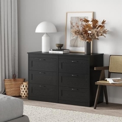 SEN, Tủ đựng đồ tân cổ điển 3 tầng 6 ngăn, CAB_253, 122x50x81cm, Nội thất Nhà trên cao