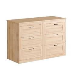 SEN, Tủ đựng đồ tân cổ điển 3 tầng 6 ngăn, CAB_253, 122x50x81cm, Nội thất Nhà trên cao