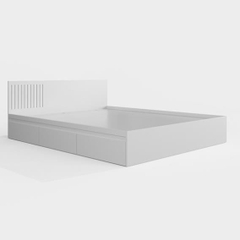 RASU, Giường ngủ 3 hộc tủ kéo, BFR_022, 203x70cm, Nội thất Nhà trên cao