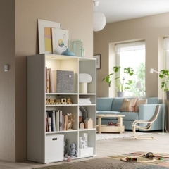 SOSA, Kệ sách 2 gian 4 tầng, CAB_249, 95x37x140cm, Nội thất Nhà trên cao