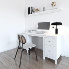 LUMI, Bàn làm việc, bàn học 2 bên tủ, DES_018, 155x65x75cm, Nội thất Nhà trên cao