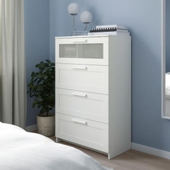 KAYLE, Tủ đựng đồ dùng tân cổ điển 4 ngăn, CAB_175, 78x46x124cm, Nội thất Nhà trên cao