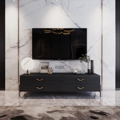 WILY, Tủ Tivi đen sang trọng tinh tế, TVC_052, 168x40x44cm, Nội thất Nhà Trên Cao