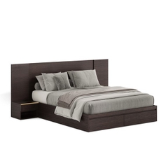 LOUI, Giường ngủ hiện đại 2 hộc kéo kèm 2 táp, BFR_020, 200xChiều rộngx30cm, Nội thất Nhà trên cao