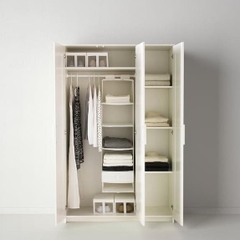 KAYLE, Tủ quần áo 3 cánh mở kèm gương, WAR_040, 117x50x191cm, Nội thất Nhà trên cao