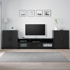 KAYLE, Bộ đôi tủ 3 tầng kết hợp Kệ tivi 3 hộc kéo, TVC_017, 336x41x95cm, Nội thất Nhà trên cao