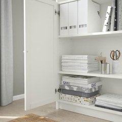 JAK, Kệ sách 7 tầng có cửa, DSH_052, 160x30x234cm, Nội thất Nhà trên cao