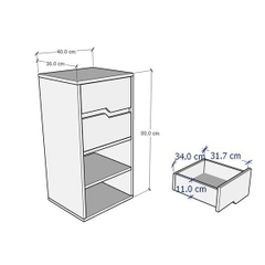DORO, Kệ giày , kệ để đồ, CAB_361, 40x36x80cm, Nội thất Nhà trên cao