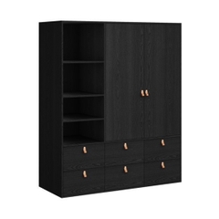 STUD, Tủ quần áo, WAR_056, 149x59x180cm, tủ đựng quần áo Nhà trên cao