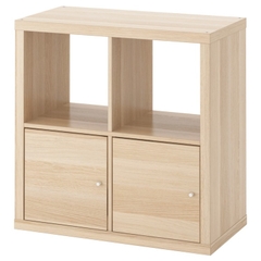 FELLY, Kệ sách 2x2 kèm 2 ô cửa, DSH_031, 75x38x75cm, Nội thất Nhà trên cao