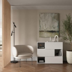NAVE, Tủ lưu trữ đồ dùng 3 tầng, CAB_200, 100x45x84cm, Nội thất Nhà trên cao
