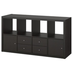 FELLY, Kệ sách 4x2 kèm 4 ô cửa, DSH_026, 144x38x75cm, Nội thất Nhà trên cao