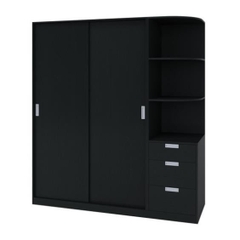 WINDEE, Tủ quần áo cửa lùa bằng gỗ công nghiệp cao cấp, WAR_063, 180x60x200cm, sản xuất