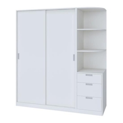 WINDEE, Tủ quần áo cửa lùa bằng gỗ công nghiệp cao cấp, WAR_063, 180x60x200cm, sản xuất