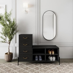 WILY, Kệ giày, kệ để đồ, SCA_016, 128x36x92cm, Nội thất Nhà trên cao