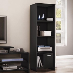 TWICE, Kệ kệ để đồ 4 tầng kèm hộc tủ kéo, DSH_086, 50x35x140cm, Nội thất Nhà trên cao