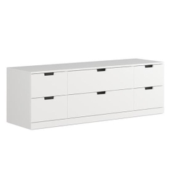 BANODAL, Tủ đựng đồ 2 tầng 6 ngăn kéo, CAB_028, 160x47x53cm, Nội thất Nhà trên cao