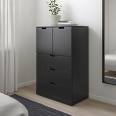 BANODAL, Tủ đựng đồ lưu trữ 4 tầng 5 ngăn, CAB_016, 80x47x121cm, Nội thất Nhà trên cao