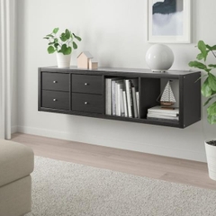 FELLY, kệ để đồ vật dụng 4 ngăn đa năng treo tường, DSH_024, 144x38x40cm, Nội thất Nhà trên cao