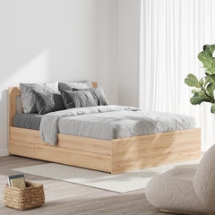 SEN, Giường ngủ 2 hộc kéo 3 ngăn, BFR_024, 203x93cm, Nội thất Nhà trên cao