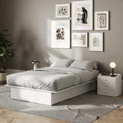 GRAM, Giường ngủ 2 hộc tủ kéo phong cách hiện đại, BFR_011, 204x30cm, Nội thất Nhà trên cao