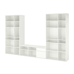 SOSA, COMBO Kệ tivi kết hợp bộ đôi kệ để đồ 6 tầng, CAB_239, 330x37x200cm, Nội thất Nhà trên cao