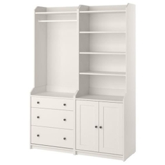 BAHA, COMBO Tủ quần áo treo kết hợp kệ để đồ, CAB_049, 140x46x199cm, Nội thất Nhà trên cao
