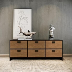 HENNA, Tủ lưu trữ đồ dùng 4 ngăn kéo, CAB_157, 180x45x75cm, Nội thất Nhà trên cao