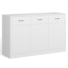 KRIST, Tủ lưu trữ đồ dùng 3 gian, CAB_177, 132x40x82cm, Nội thất Nhà trên cao