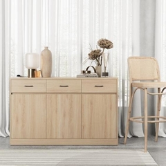 KRIST, Tủ lưu trữ đồ dùng 3 gian, CAB_177, 132x40x82cm, Nội thất Nhà trên cao
