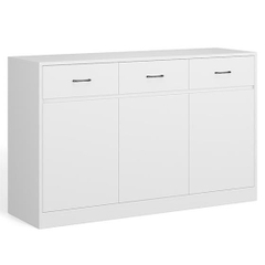 KRIST, Tủ lưu trữ đồ dùng 3 gian, CAB_177, 132x40x82cm, Nội thất Nhà trên cao