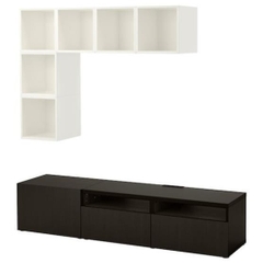 NIOSK, Kệ tivi kết hợp kệ treo tường, TVC_063, 180x40x170cm, Nội thất Nhà trên cao