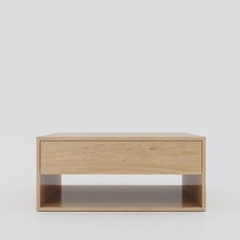 NIRDO, Bàn cafe - Bàn trà kèm 2 ngăn kéo, SID_005, 80x80x35cm, Nội thất Nhà trên cao