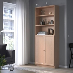 JAK, Kệ sách 6 tầng cửa cổ điển, DSH_048, 80x30x202cm, Nội thất Nhà trên cao