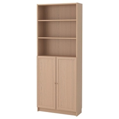 JAK, Kệ sách 6 tầng cửa cổ điển, DSH_048, 80x30x202cm, Nội thất Nhà trên cao