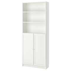 JAK, Kệ sách 6 tầng cửa cổ điển, DSH_048, 80x30x202cm, Nội thất Nhà trên cao