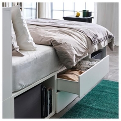 GALLOT, Giường ngủ đa năng kèm Kệ sách, 1m4, BFR_009, 140x244x103cm, Nội thất Nhà trên cao
