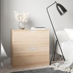 GAL, Tủ lưu trữ đồ dùng 2 ngăn kéo, CAB_133, 80x45x80cm, Nội thất Nhà trên cao