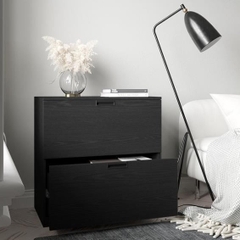 GAL, Tủ lưu trữ đồ dùng 2 ngăn kéo, CAB_133, 80x45x80cm, Nội thất Nhà trên cao