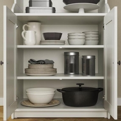 BAHA, COMBO Tủ kệ để đồ kết hợp kệ kệ để đồ, CAB_048, 280x46x199cm, Nội thất Nhà trên cao