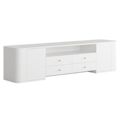 SELLA, Kệ tivi 4 ngăn kéo, TVC_028, 180x40x45cm, Nội thất Nhà trên cao