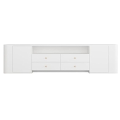 SELLA, Kệ tivi 4 ngăn kéo, TVC_028, 180x40x45cm, Nội thất Nhà trên cao