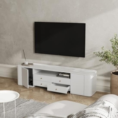 SELLA, Kệ tivi 4 ngăn kéo, TVC_028, 180x40x45cm, Nội thất Nhà trên cao