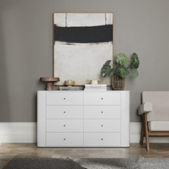 SELLA, Tủ lưu trữ đồ dùng 8 ngăn kéo, CAB_272, 140x46x84cm, Nội thất Nhà trên cao