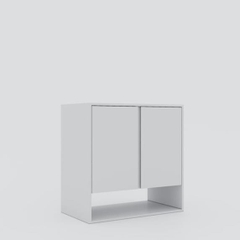 NIRDO, Tủ đựng đồ lưu trữ 2 ngăn, CAB_207, 80x45x80cm, Nội thất Nhà trên cao
