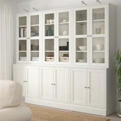BOHO, COMBO 3 Kệ kệ để đồ cửa kính, CAB_064, 243x47x212cm, Nội thất Nhà trên cao